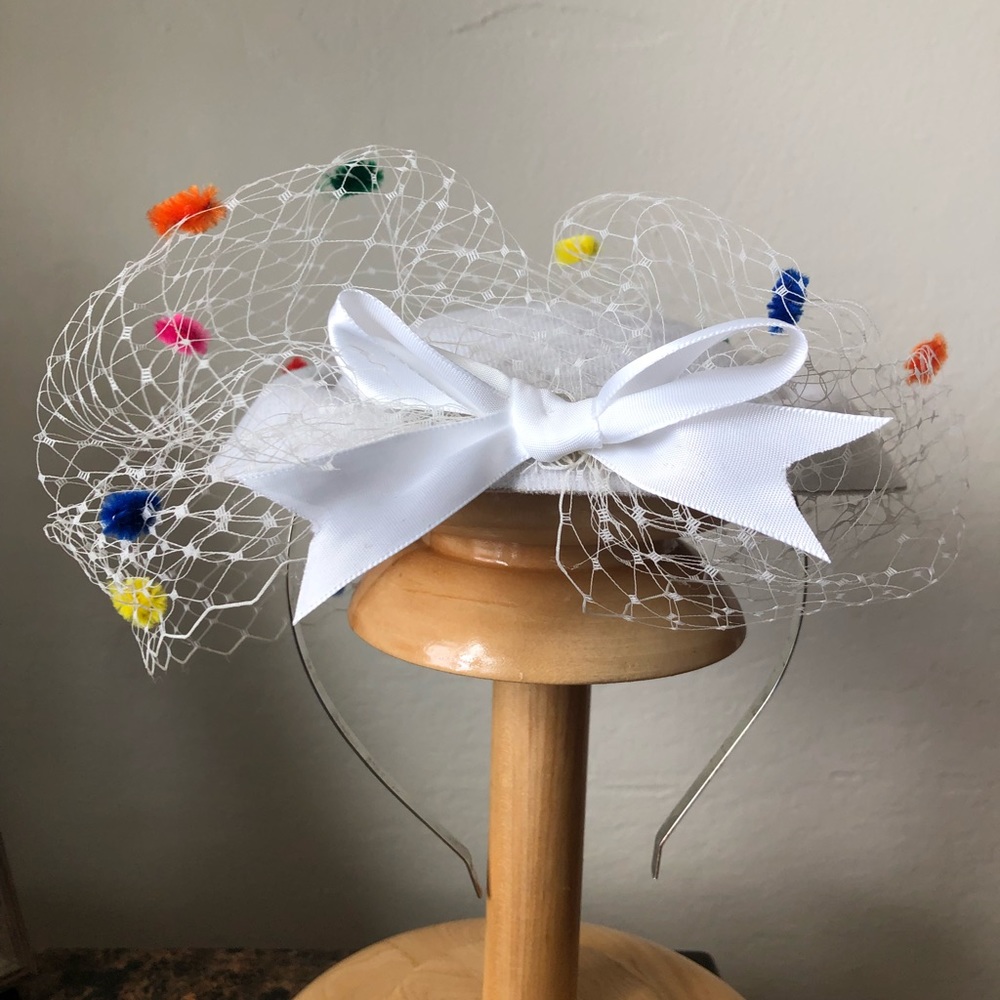 Birthday Fascinator with Confetti Veil 🎉 - Picture 3 of 4